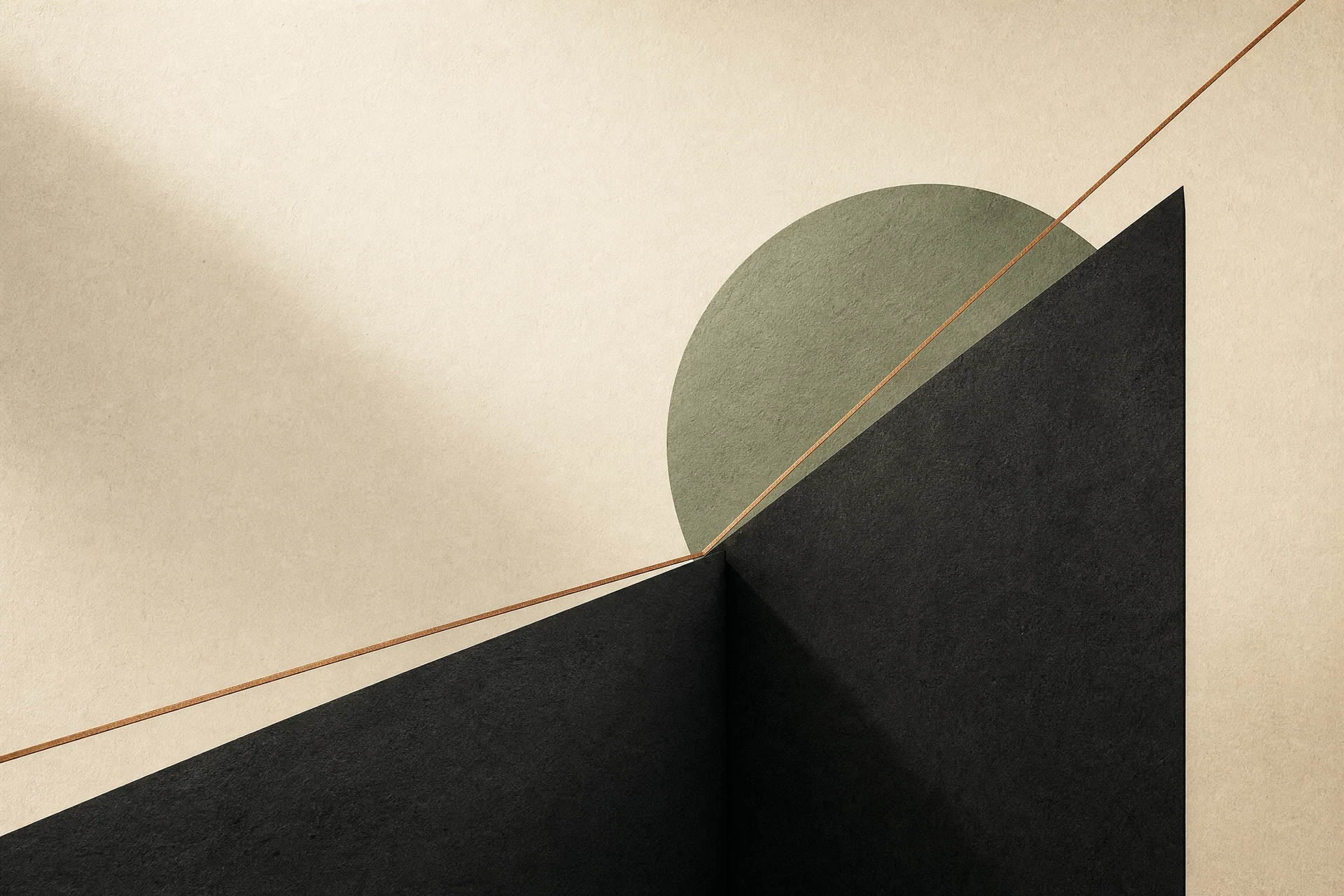Abstract editorial composition evoking impact private equity